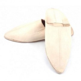 Babouche pointu en vrai cuir