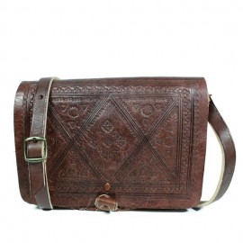 Brown genuine leather...