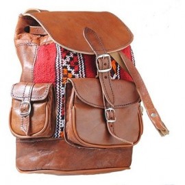Sac à dos en cuir véritable...