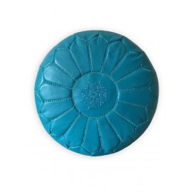 Moroccan craft leather stool