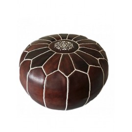 Genuine leather stool Brown