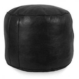 Pouffe in genuine leather...