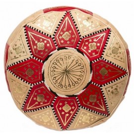 Pouf en cuir véritable...