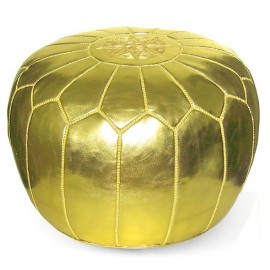 Pouf en cuir véritable...