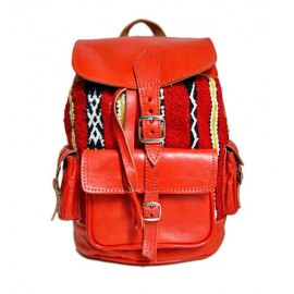 backpack in real leather...