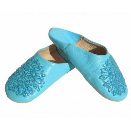 woman slipper in blue...