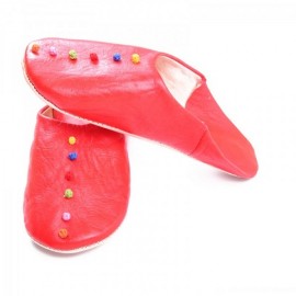 Red handmade slipper