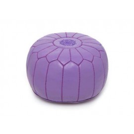 Pouf fait main en cuir