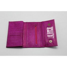 Echtes Leder Wallet Rose