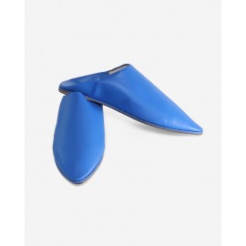 Babouche bleu homme