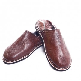 Babouche fait main Marron