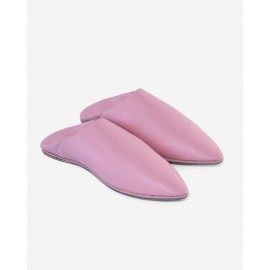Women's leather slippers pink